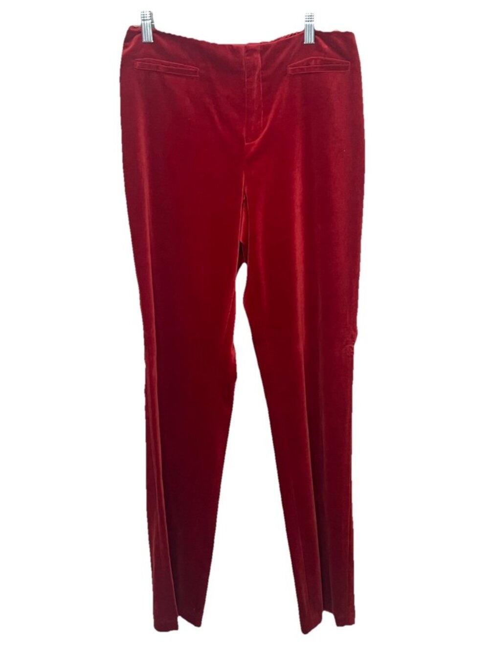 Vtg Y2k Nine West Red Velvet Pants Sz 4 Striaght Leg Holiday 90s Retro Festive
